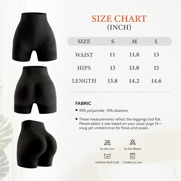 ⚡Women’s Scrunch Butt Lifting Shorts High Waist Seamless Tummy Control Workout - Picture 6 of 6
